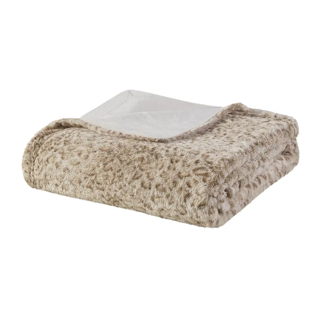 Leopard Faux Fur Oversized Throw