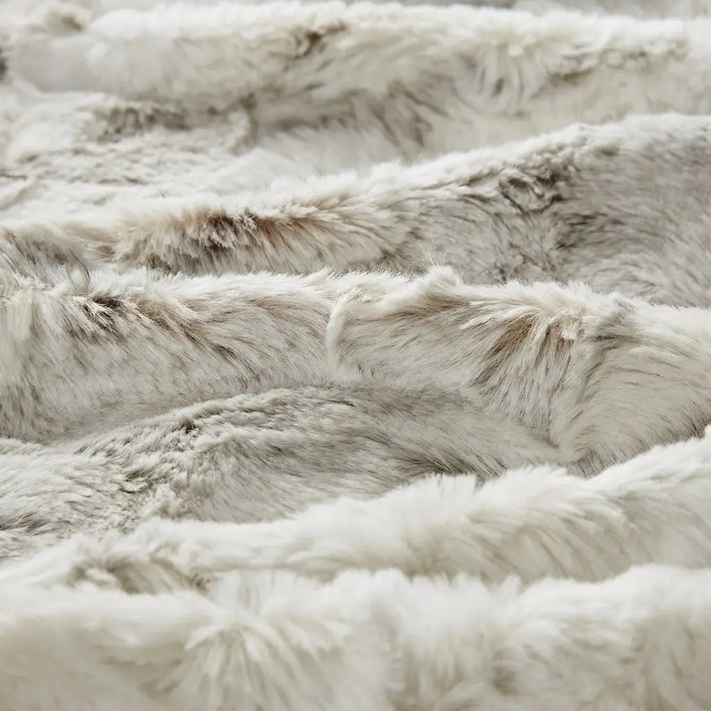Marble Faux Fur Oversized Throw