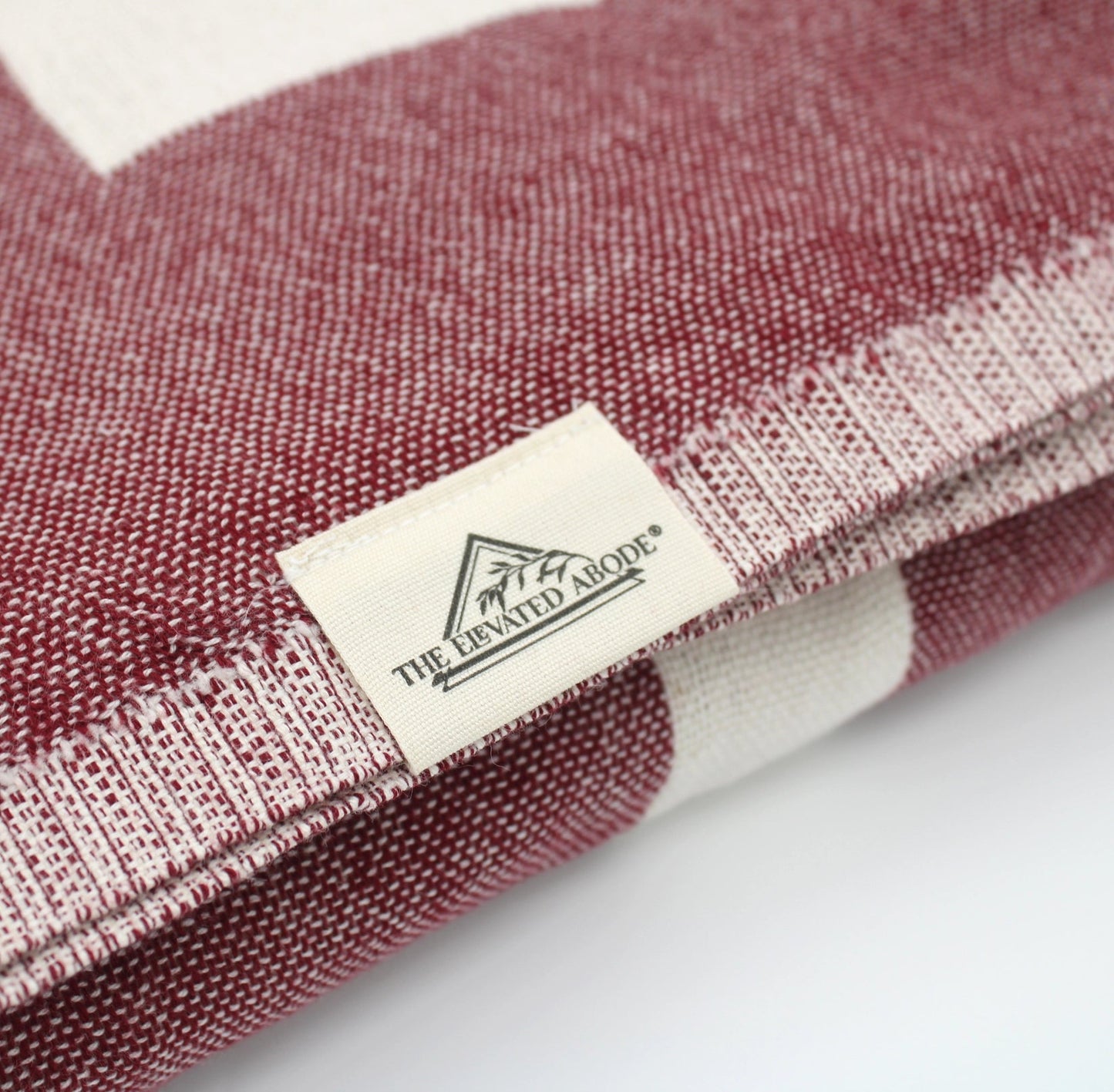 Maroon Pyramid Turkish Cotton Blanket