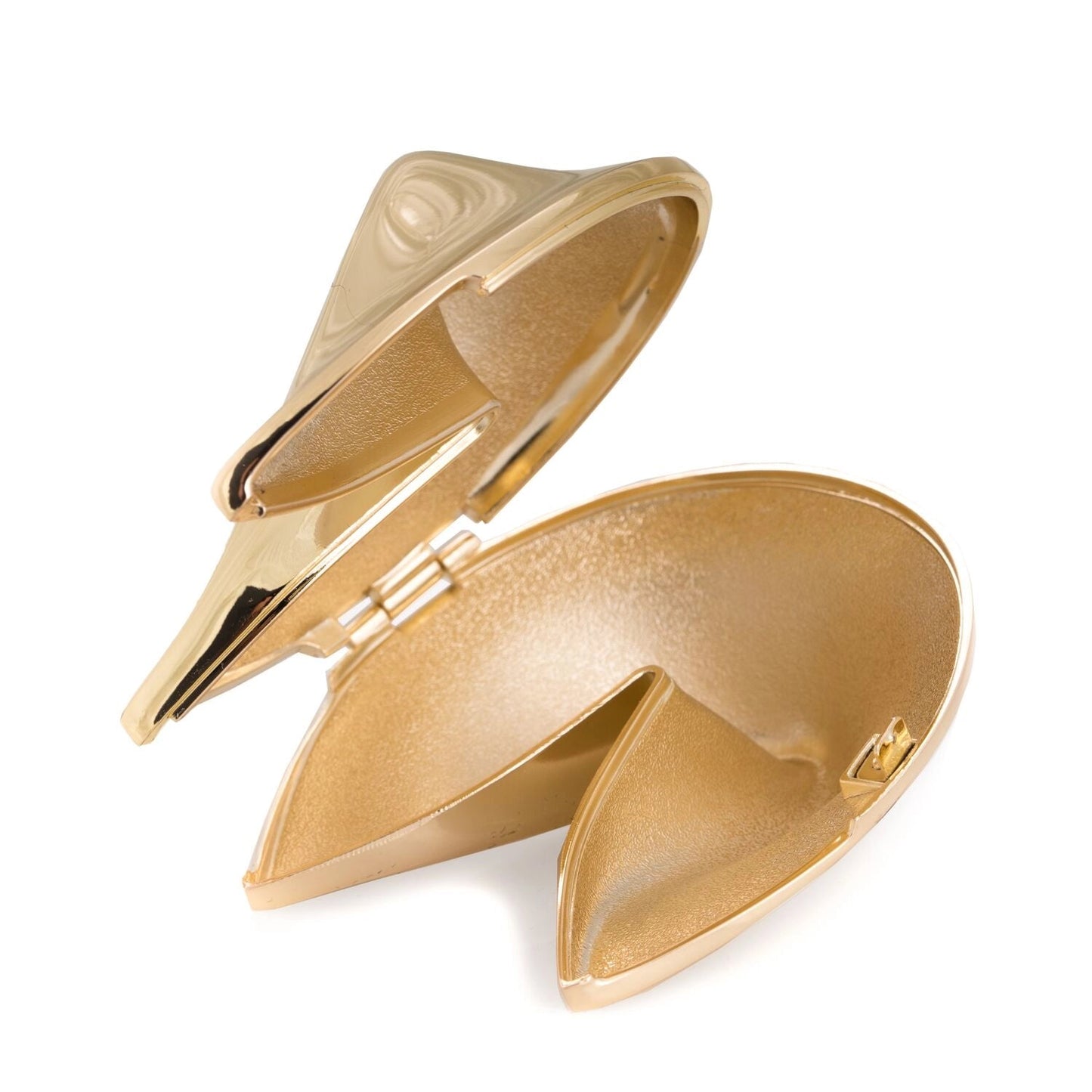 Gold Fortune Cookie Trinket Box