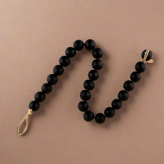 Black Glass Bead Garland