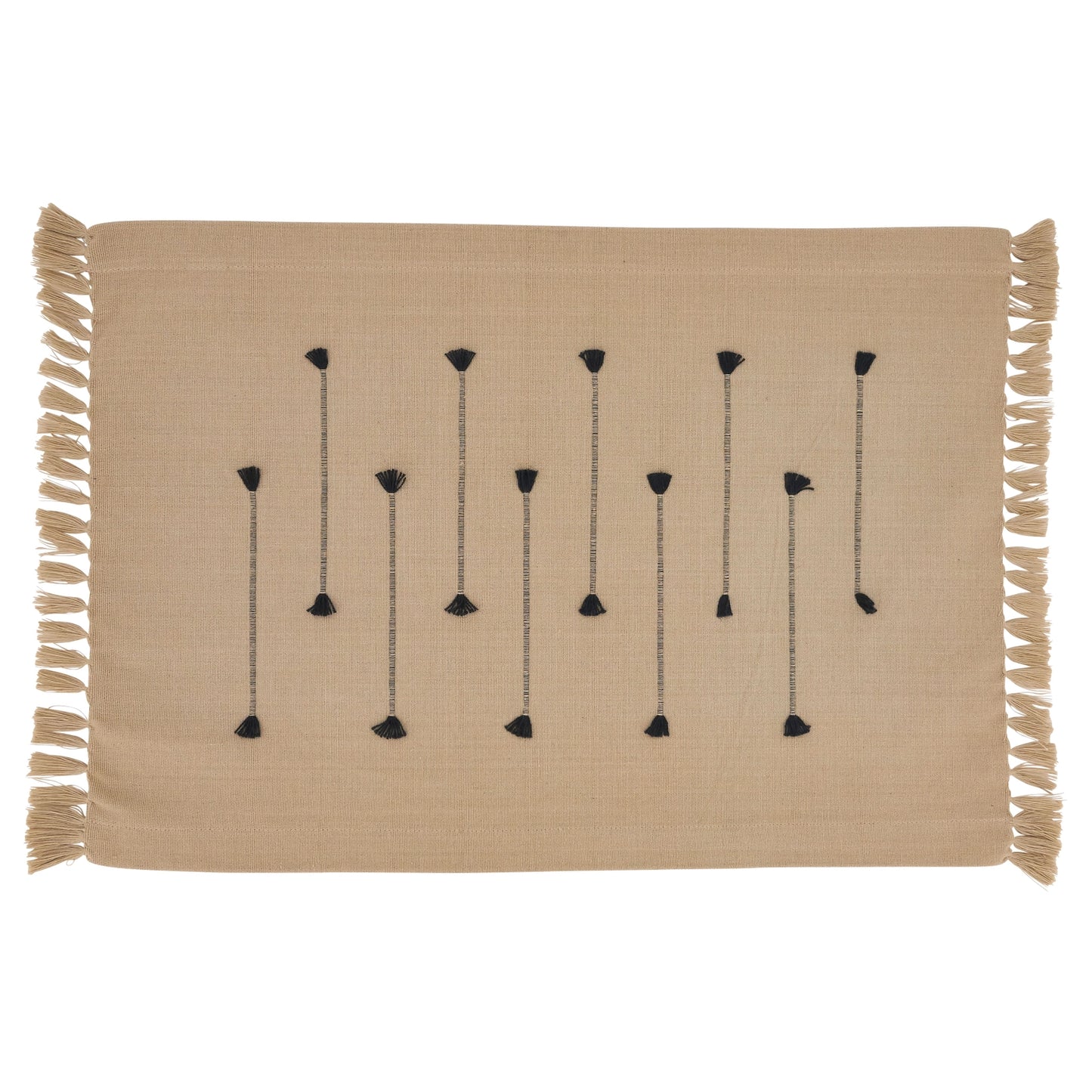 Tan Fringe Line Placemats