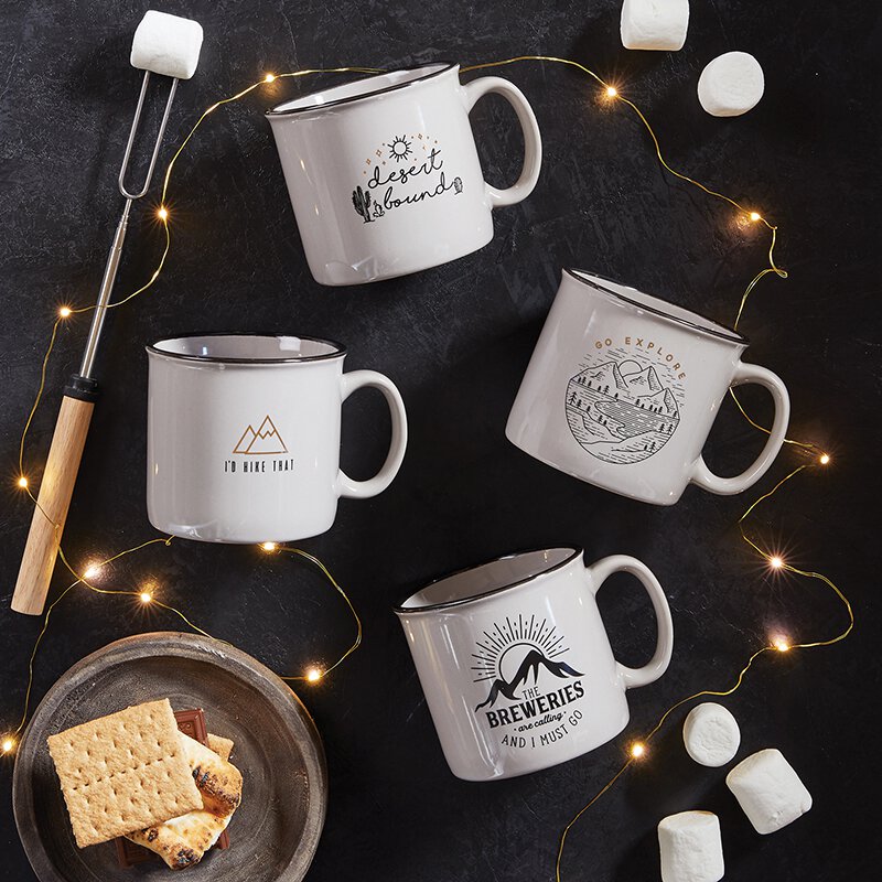 Campfire Mug - Grey - I'd Hike That