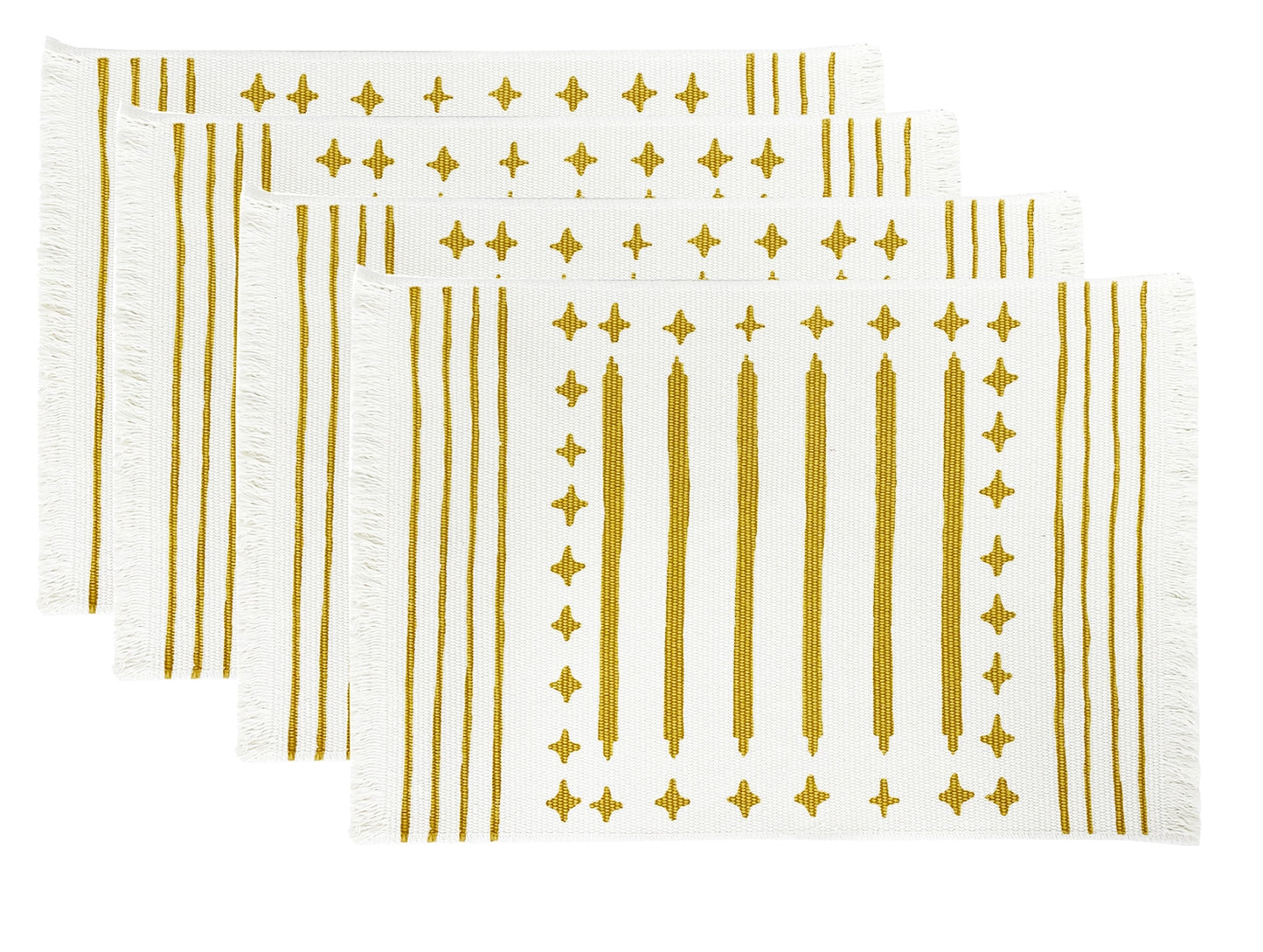 Goldenrod Tribal Print Placemats