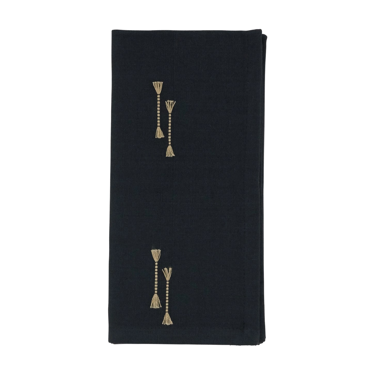 Black Fringe Line Napkins