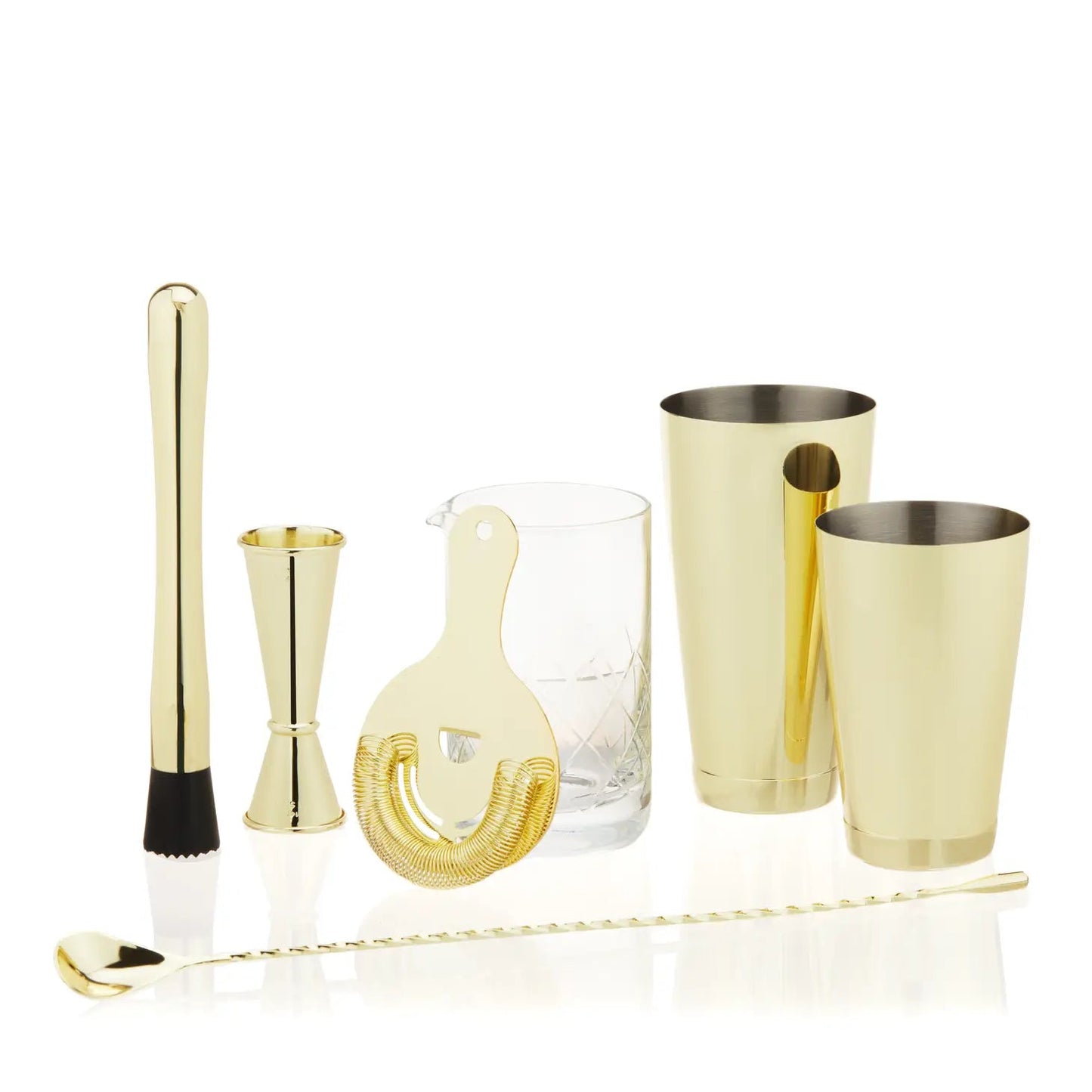 Gold 7 Piece Cocktail Shaker Set