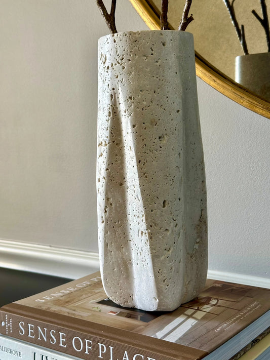 Tivoli Travertine Vase