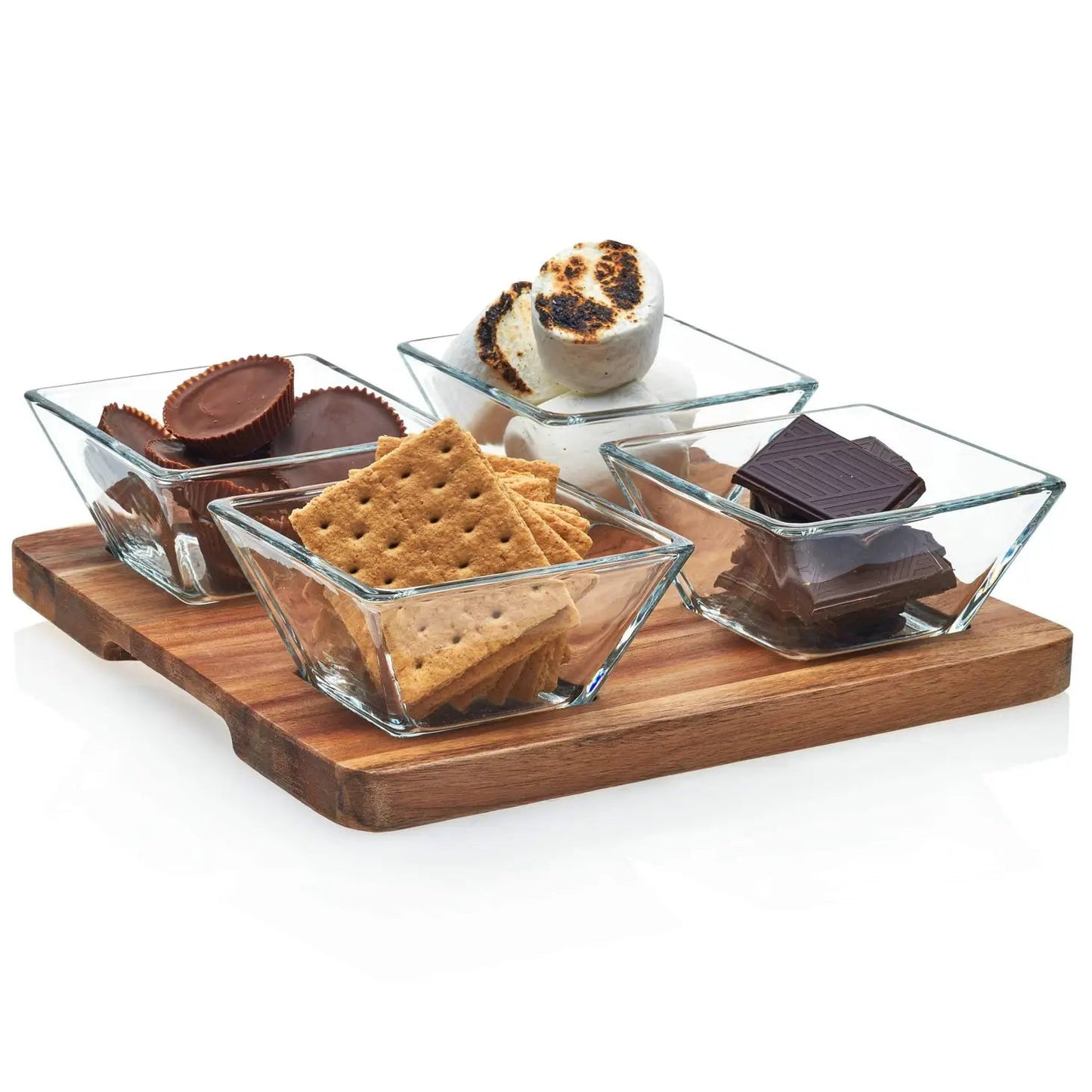 Acaciawood Serving Board Set with Bowls