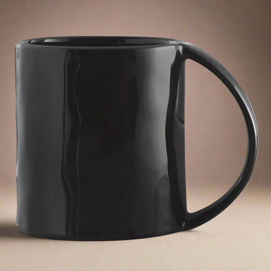 Artisan Wide Handle Mug - Glossy Black