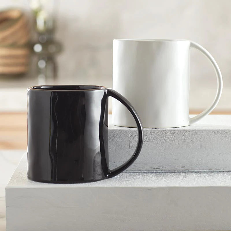 Artisan Wide Handle Mug - Glossy Black