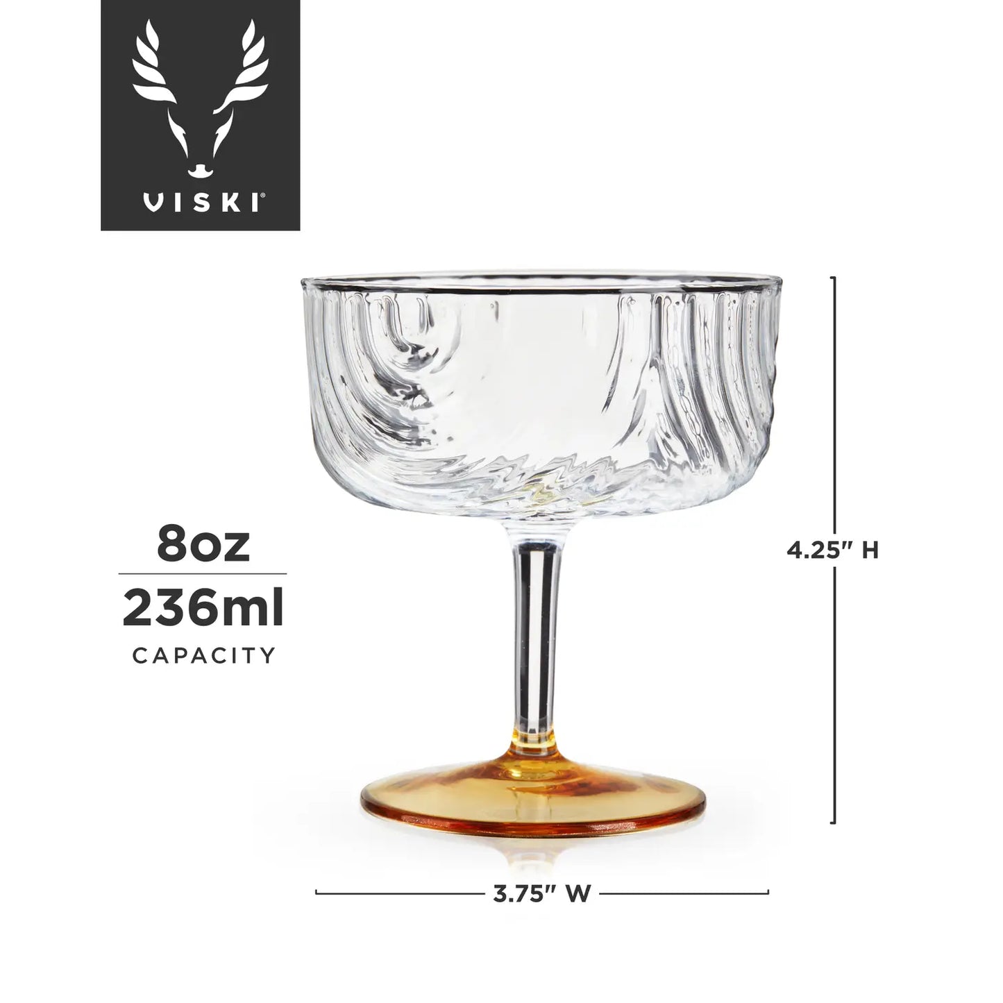 Gatsby Glass Cocktail Coupe Set