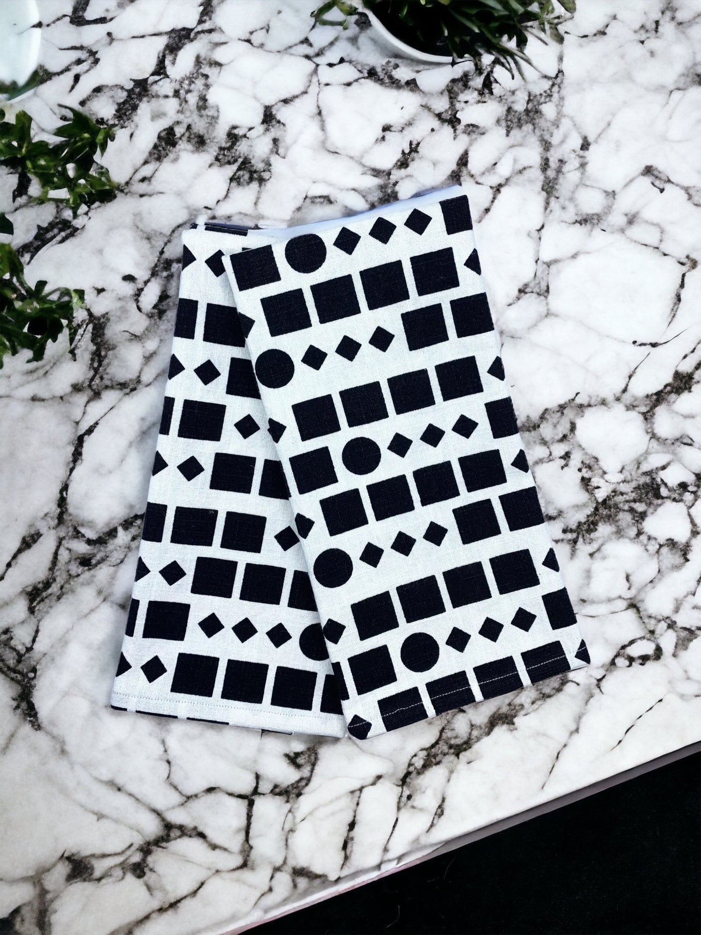 Black & White Geo Tea Towel Set