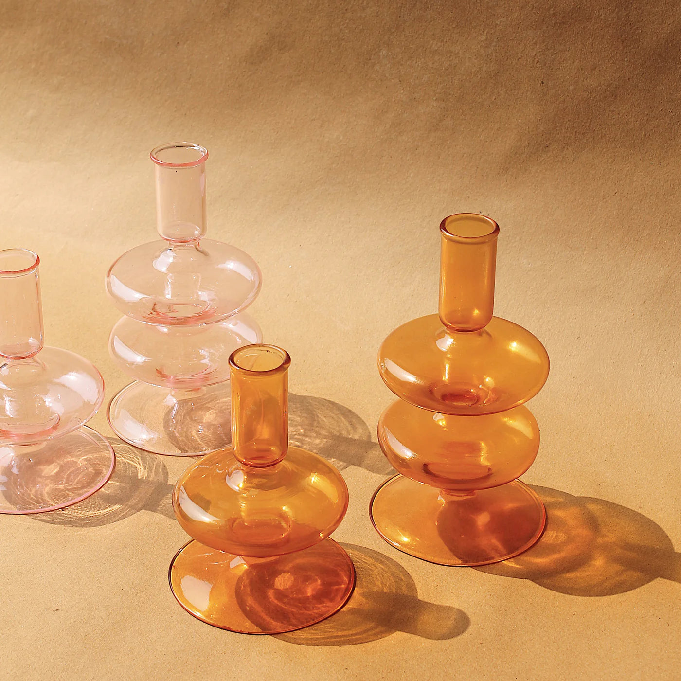 Gigi Glass Taper Candle Holder