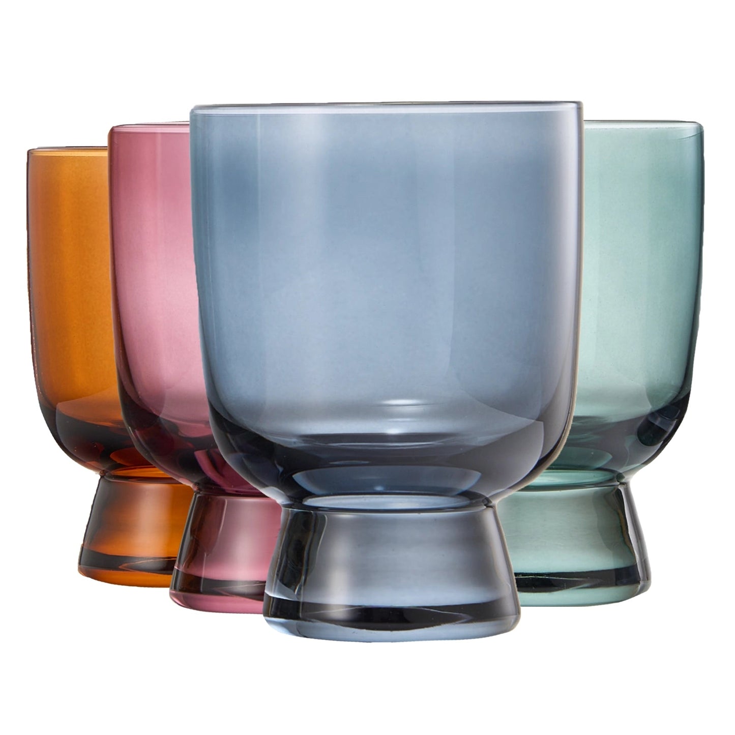 Murano Colored Tumbler Glasses - Set of 4